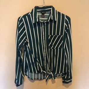 (S) Teal long sleeve button up